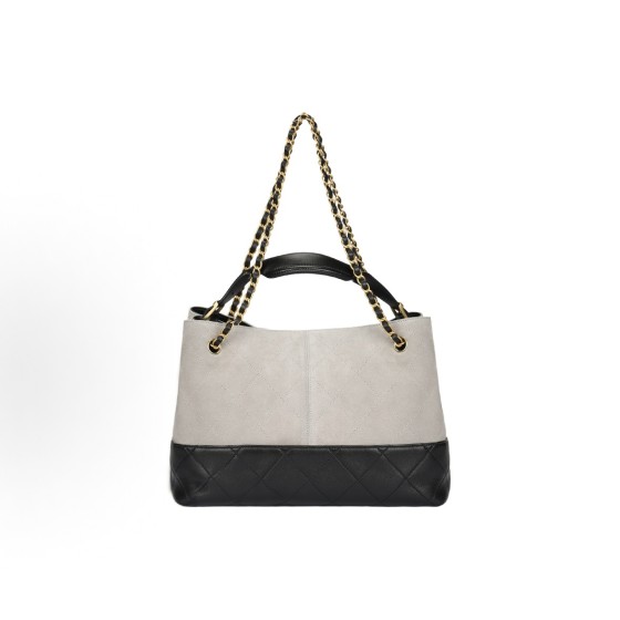 CHANEL⾹奈⼉ 25A  单肩⼿提包 ⼩号 灰黑色